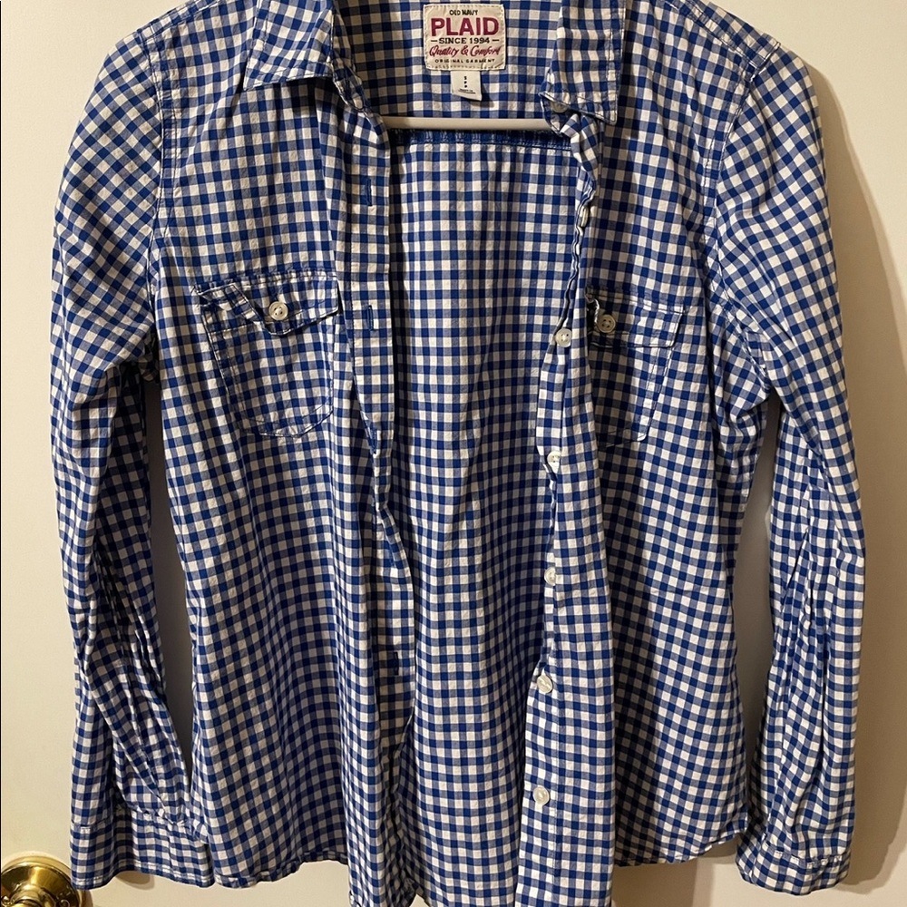 Plaid button down shirt